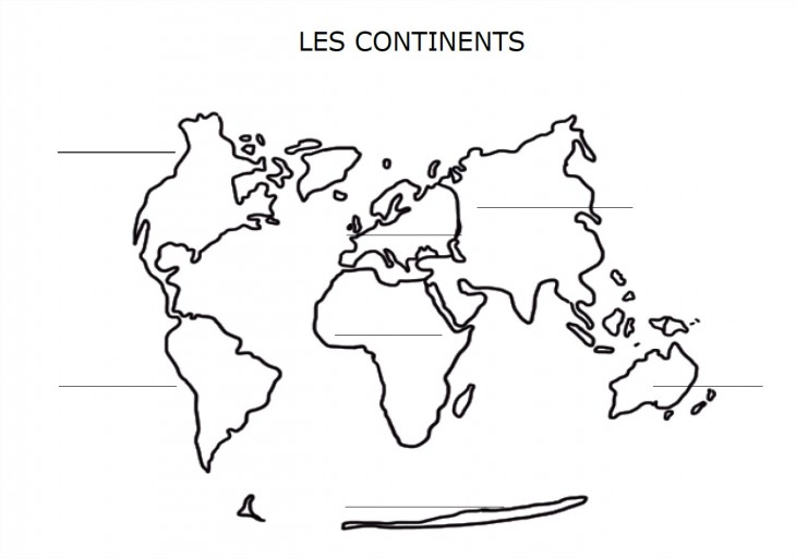 Carte du monde à imprimer