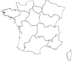 Carte regions de France