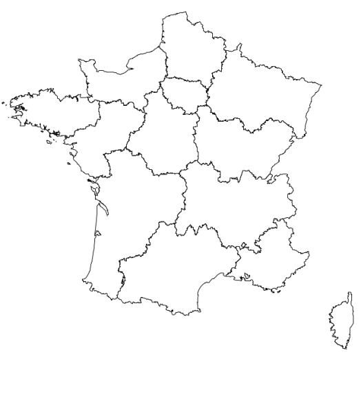 フランスの地域地図