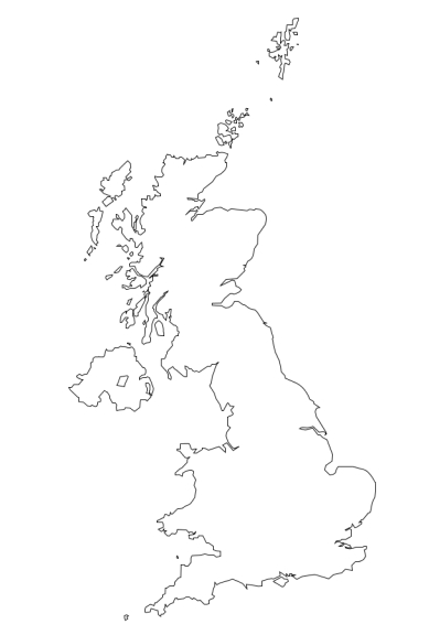 イギリスの地図