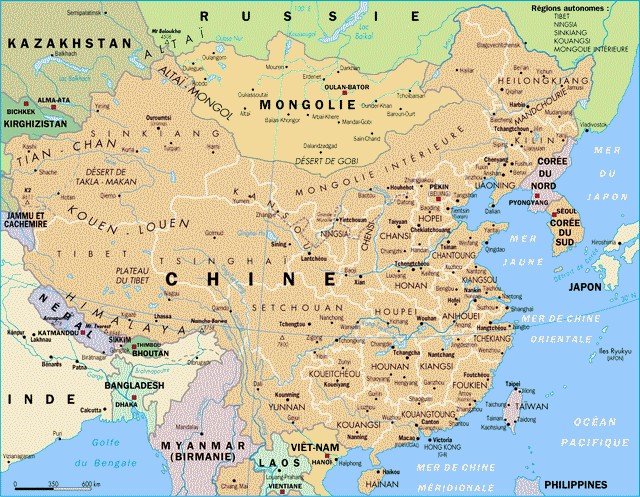 Chine carte