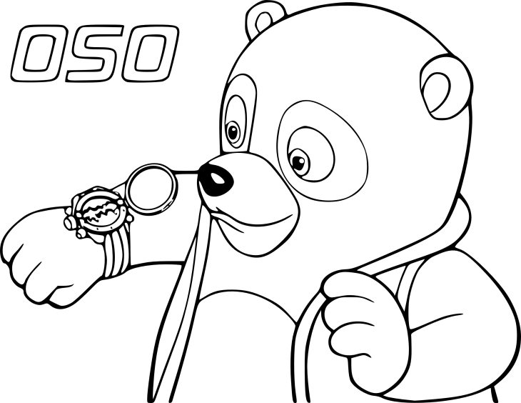 Agent Oso coloring page