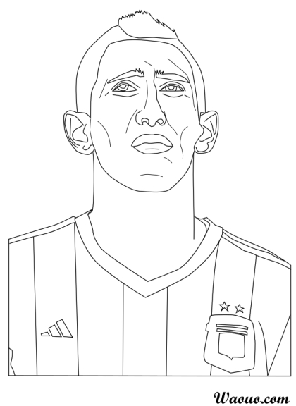 Coloriage Angel Di Maria