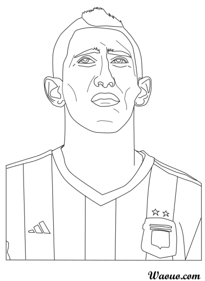 Ángel Di María Para Colorear