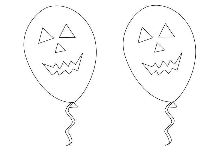 Coloriage ballon Halloween