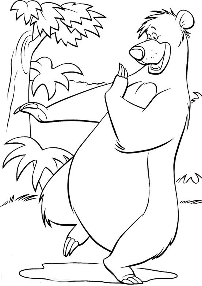 Coloriage Baloo Disney à imprimer et colorier