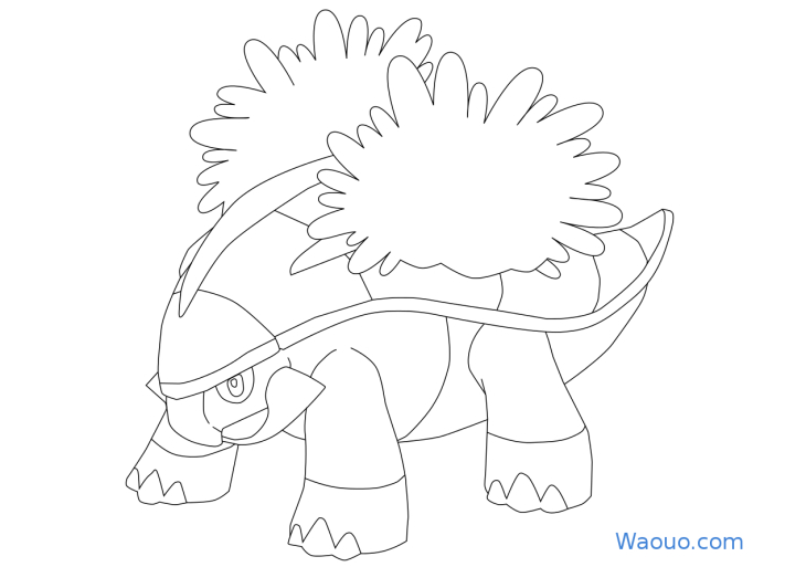 Coloriage Boskara Pokemon