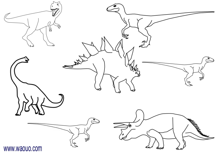 Coloring dinosaurs