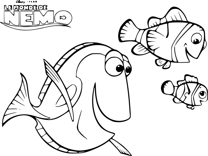 Dory coloring page