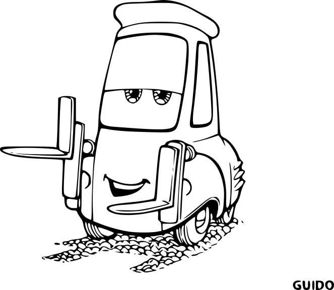 Coloriage Guido Cars