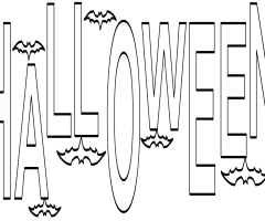 Coloriage Halloween lettres