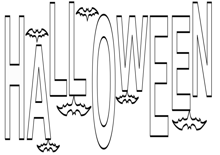 Coloring Halloween letters