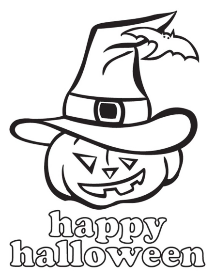 Happy Halloween coloring page