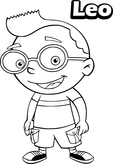 Desenho para colorir Leo pequenos Einsteins