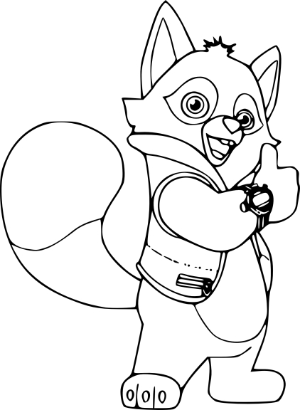 Loupo special agent coloring page