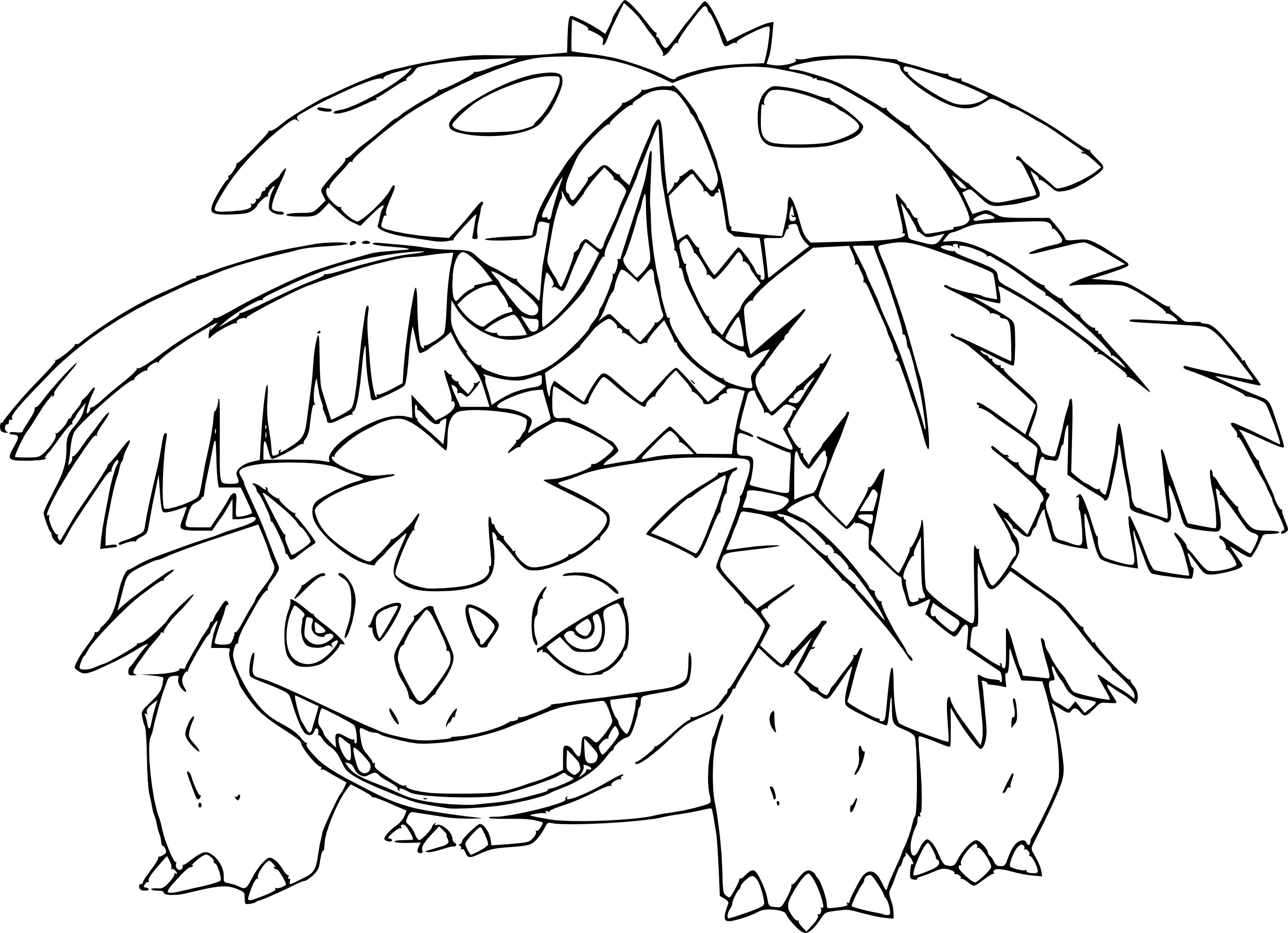 Florizarre Coloriage Méga Florizarre Pokemon à Imprimer