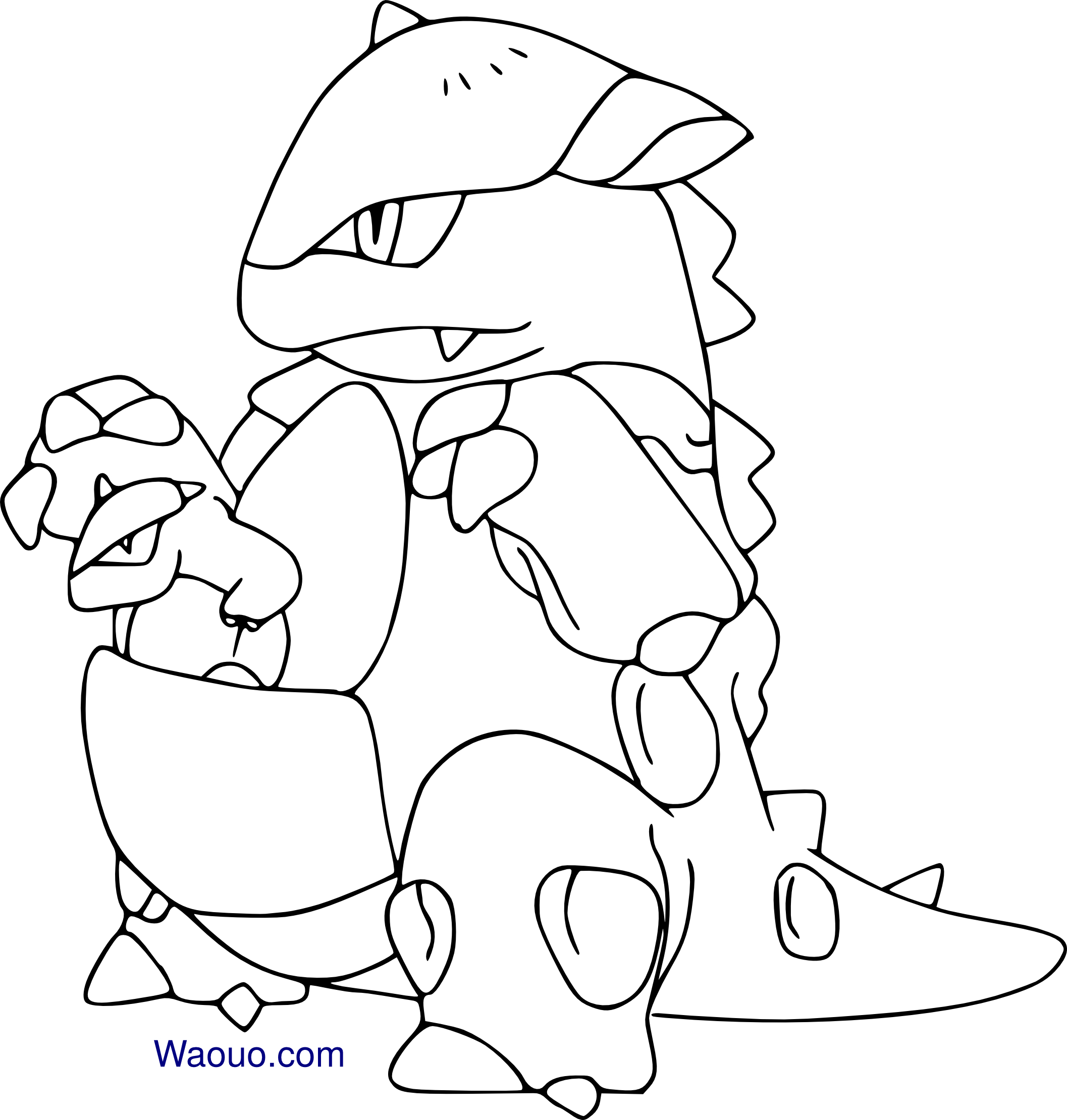 Coloriage Méga-Kangourex Pokemon à imprimer et colorier