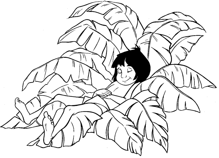 Mowgli coloring page