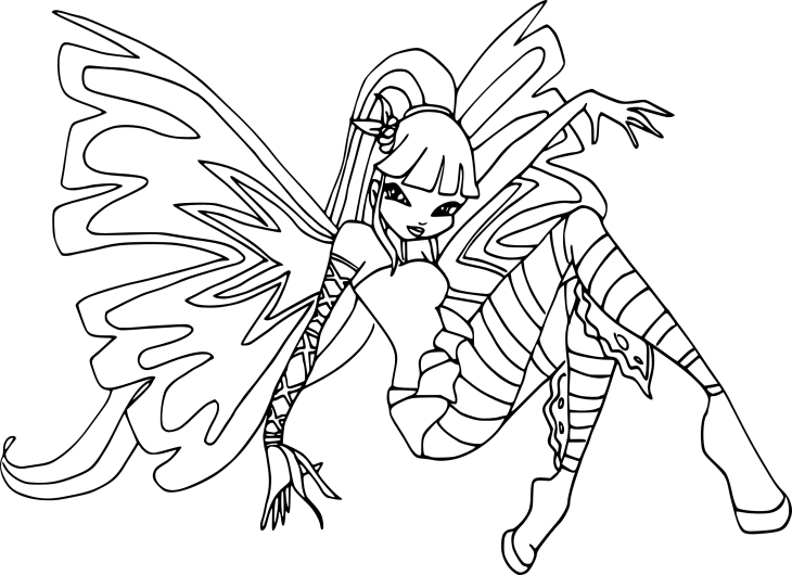 Musa Sirenix Coloring Page