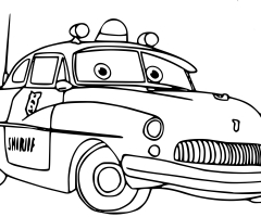 Coloriage Sheriff Cars