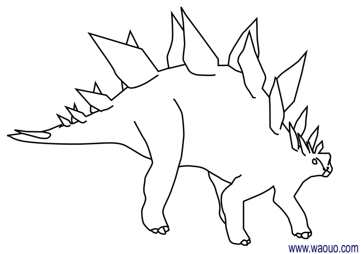 Coloriage Stegosaurus