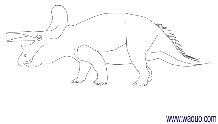 Triceratops coloring page