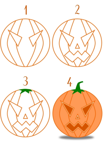 Draw pumpkin