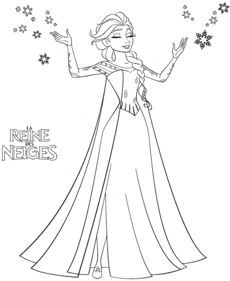 La Reine des neiges coloriage