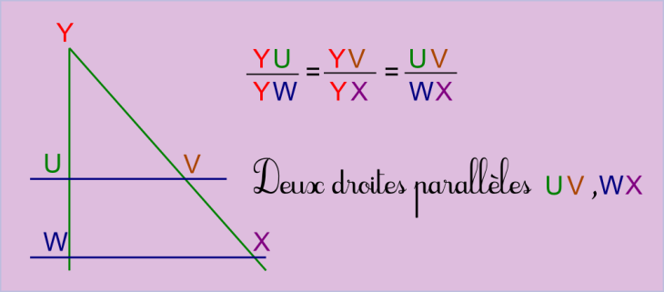Schéma théorème de Thalès