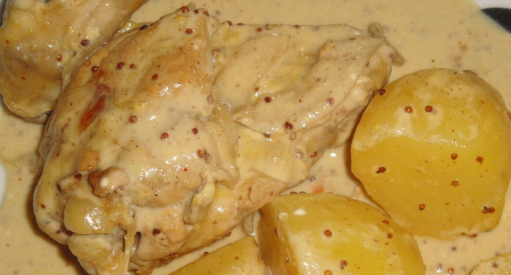 Pechuga de pollo a la mostaza