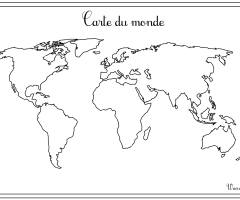 Carte du monde vierge