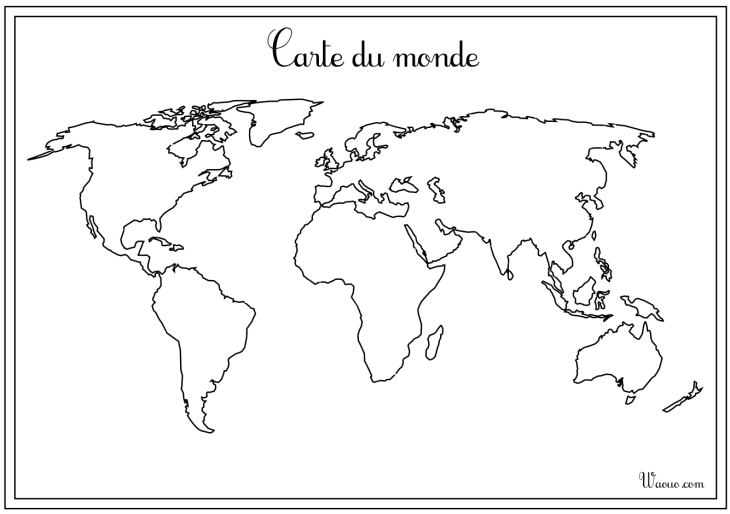 Mapa mundial em branco