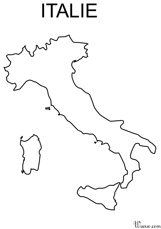 carte italie vierge