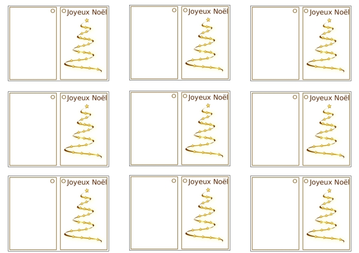 Carton cadeau noel