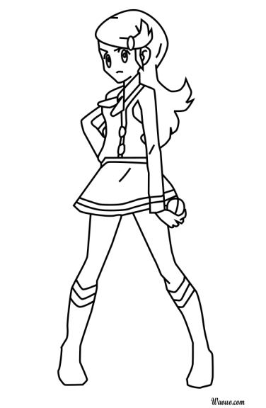 Coloriage Astrid Pokemon