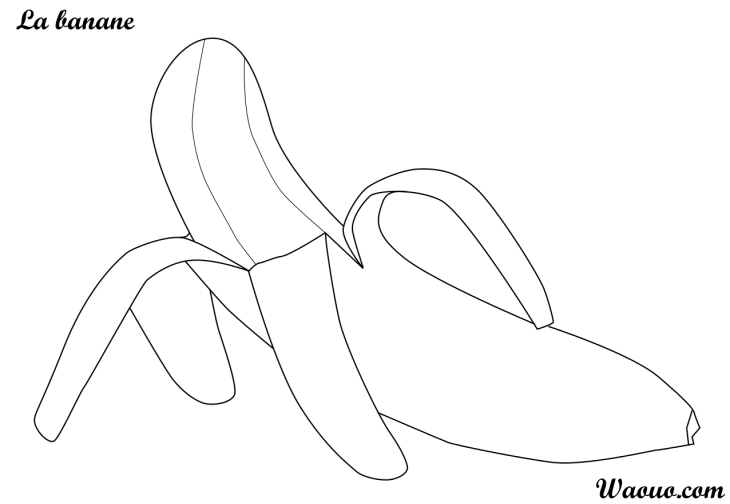 Banana coloring page