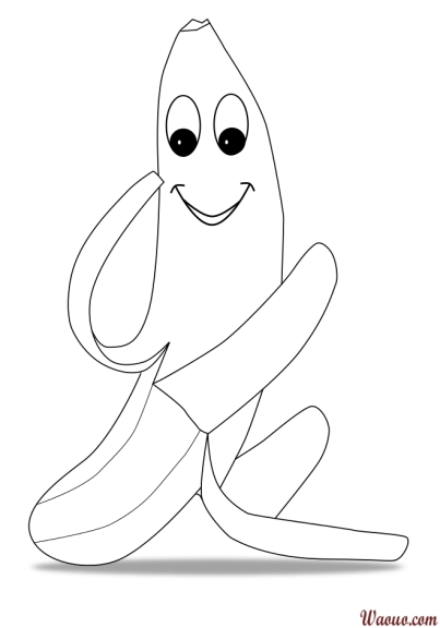 Coloriage Banane marrante