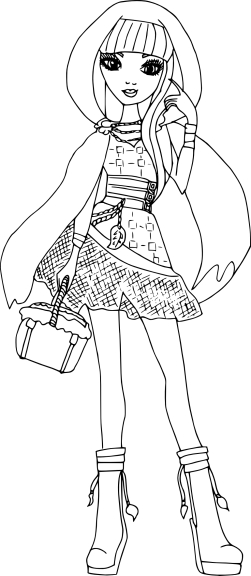 Cherry Hood coloring page