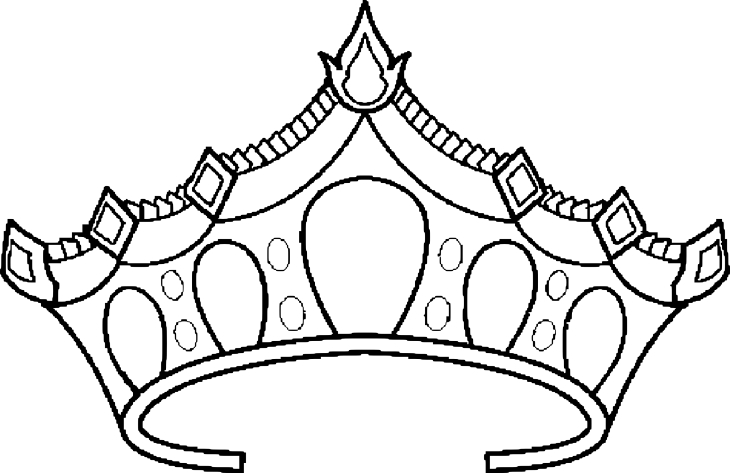 Dibujo de corona de princesa para colorear