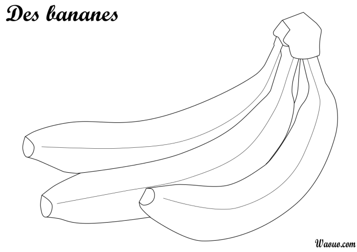 Coloriage des bananes