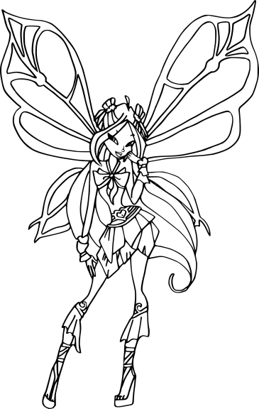 Coloriage Flora Sophix Winx