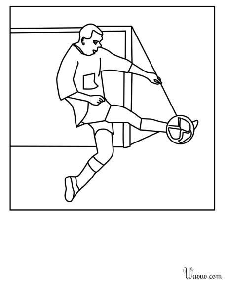 Desenho de Defensor de futebol para colorir