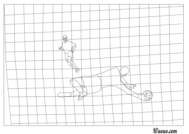 Penalty football coloring page