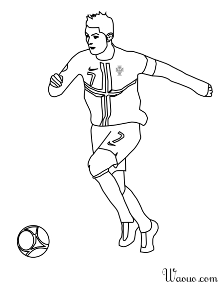 Desenho de Futebol Ronlado para colorir