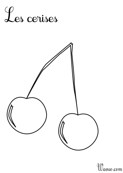 Cherries coloring page