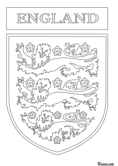 England logo coloring page