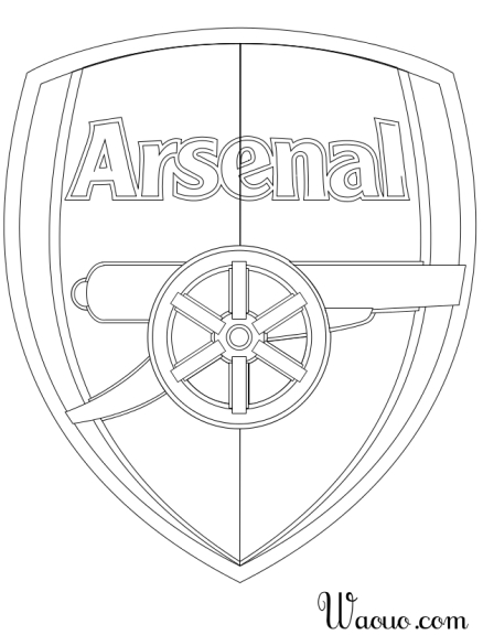 Kleurplaat Arsenal-logo