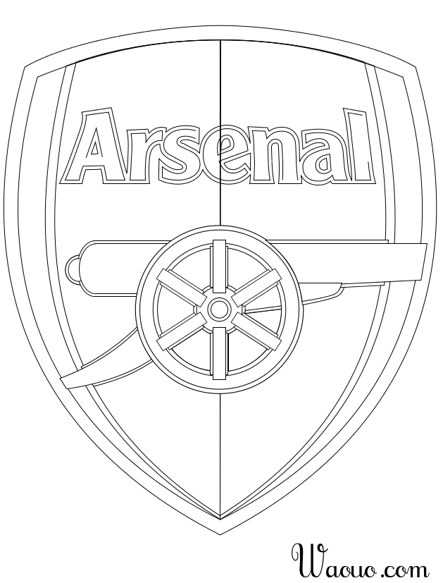  Coloriage  logo  Arsenal foot   imprimer et colorier 