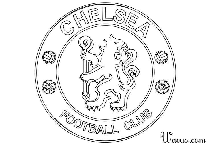 Dibujo de logotipo del Chelsea para colorear