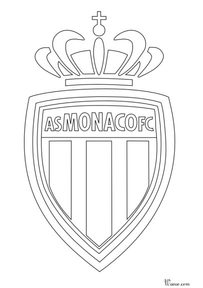 Ausmalbild mit Monaco-Logo